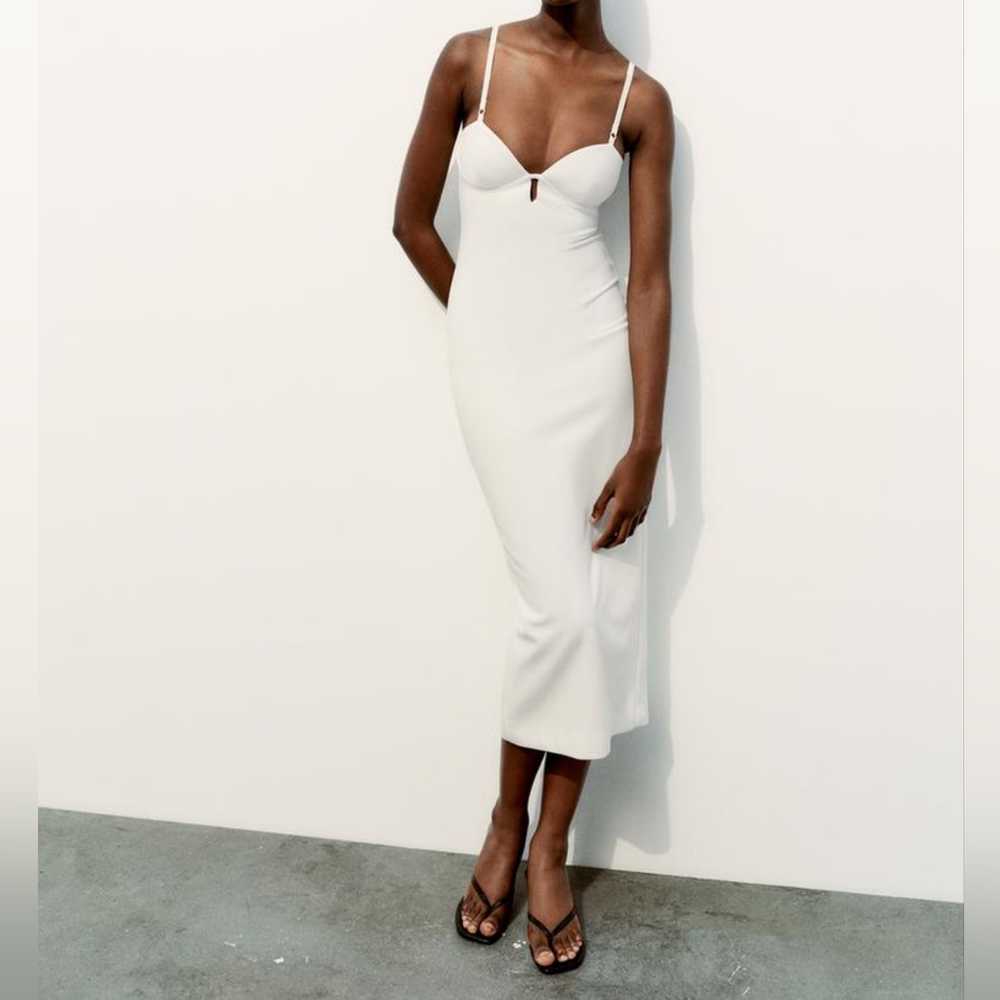 ZARA STRAPPY MIDI DRESS